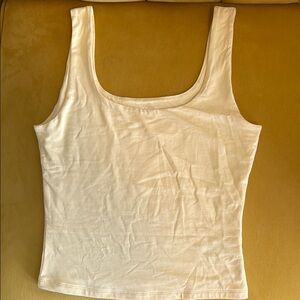 Old Navy Yellow Double Layer Scoop Neck Tank Top